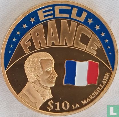 Liberia $ 10 2001 ECU France - Afbeelding 1
