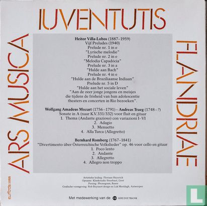 Vijf Preludes / Sonate In A (Naar K.V. 331/332) Voor Fluit en Gitaar / "Divertimento Über Österreichische Volkslieder" Op. 46 Voor Cello En Gitaar - Afbeelding 2