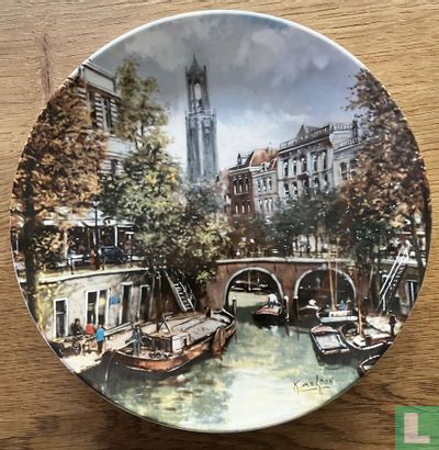 Assiette décorative "L'Utrechtse Oude Gracht" - Image 1