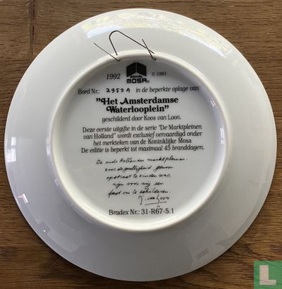 Ornamental plate "The Amsterdam Waterloplein" - Image 2