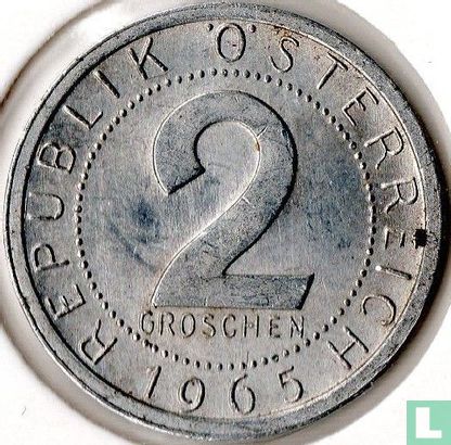 Autriche 2 groschen 1965 - Image 1