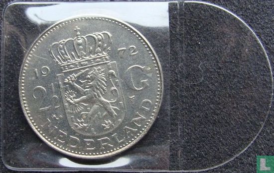 Nederland 2½ gulden 1972 (in plastic hoes) - Afbeelding 1
