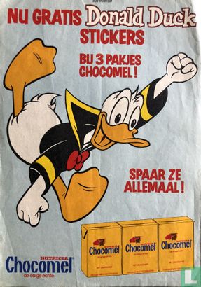 Nu gratis Donald Duck stickers bij 3 pakjes Chocomel!