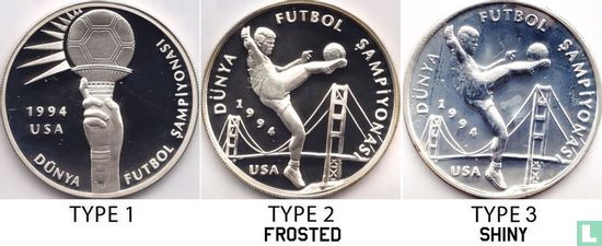 Turkije 50.000 lira 1994 (PROOF - type 3) "Football World Cup in USA" - Afbeelding 3