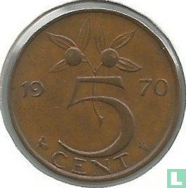 Niederlande 5 Cent 1970 (Typ 3) - Bild 1