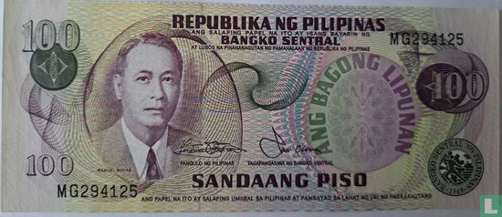 Filipijnen 100 Piso (Marcos & Laya) - Afbeelding 1