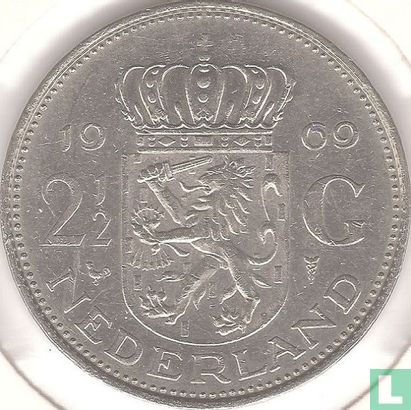 Niederlande 2½ Gulden 1969 (Hahn - v1k2) - Bild 1