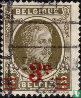 Roi Albert Ier, avec surcharge