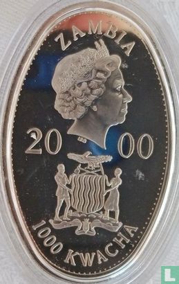 Zambia 1000 kwacha 2000 (PROOF) "Captain Cook" - Afbeelding 1