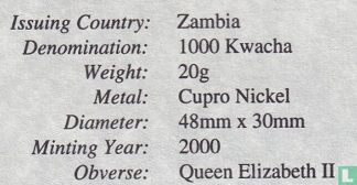 Zambia 1000 kwacha 2000 (PROOF) "Captain Cook" - Afbeelding 3