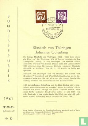 Elisabeth  van Thuringen en Gutenberg  - Afbeelding 1