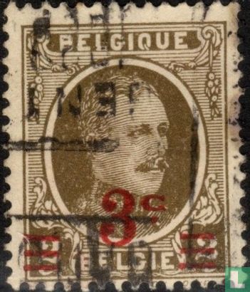 King Albert I, with overprint