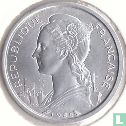 French Somaliland 1 franc 1965 - Image 1