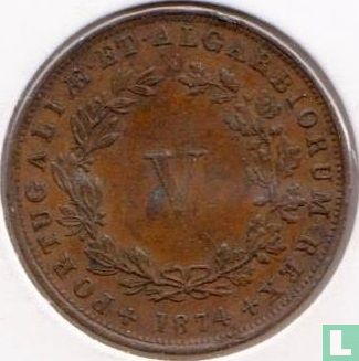Portugal 5 réis 1874 - Afbeelding 1