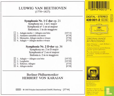 Van Beethoven    Symphonies no. 1 & 2 - Image 2