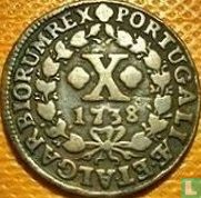 Portugal 10 réis 1738 - Afbeelding 1