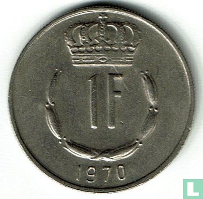 Luxemburg 1 franc 1970 - Afbeelding 1