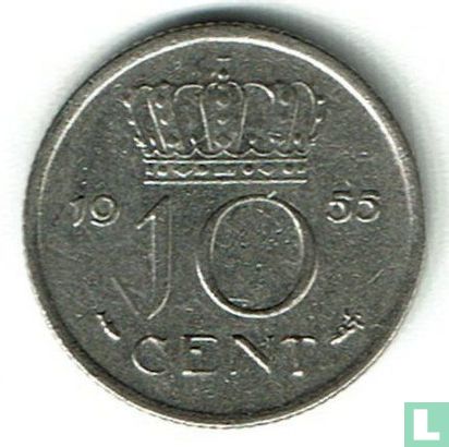 Niederlande 10 Cent 1955 - Bild 1