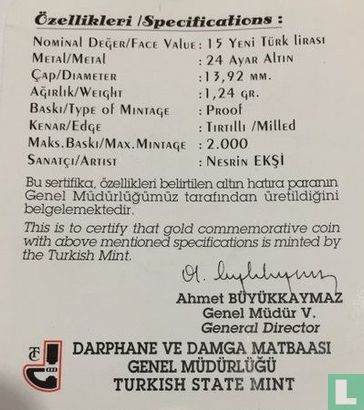Turquie 15.000.000 lira 2003 (BE) "Nemrud" - Image 3