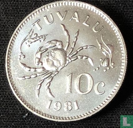 Tuvalu 10 cents 1981 - Image 1