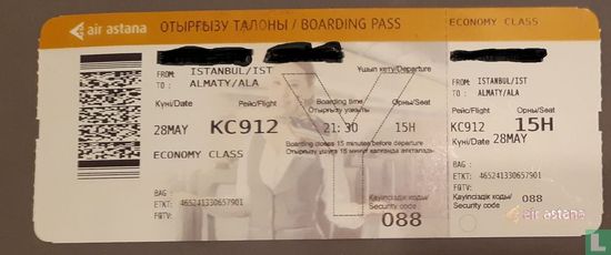 Boarding pass Air Astana