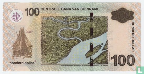 Suriname 100 Dollar  - Afbeelding 2
