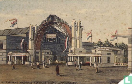 Hoofdingang Koloniale Tentoonstelling Samarang 1914 - Afbeelding 1