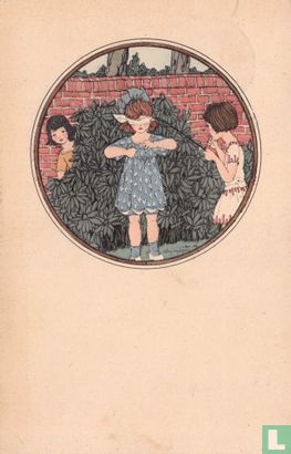 Drie kinderen spelen blindemannetje - Image 1