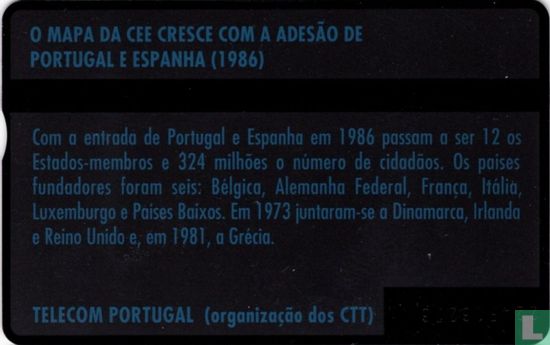O mapa da CEE cresce com a adesão de Portugal e Espanha (1986) - Afbeelding 2
