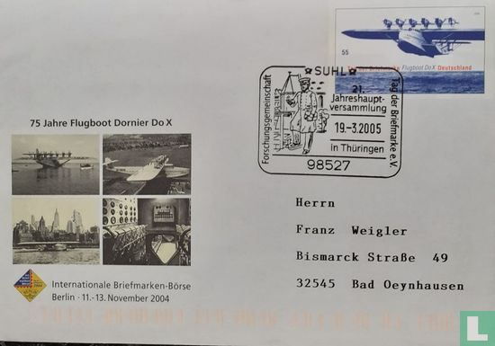 Flugroute Dornier DO X 75-jähriges Jubiläum