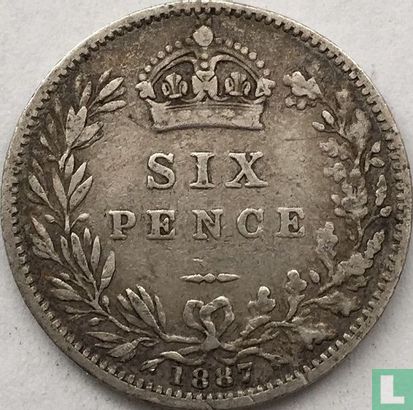 Royaume-Uni 6 pence 1887 (type 3) - Image 1