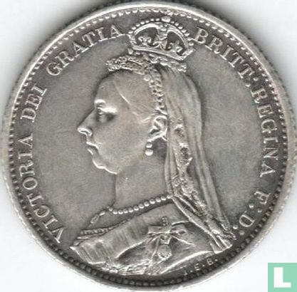 Verenigd Koninkrijk 6 pence 1887 (type 2) - Afbeelding 2