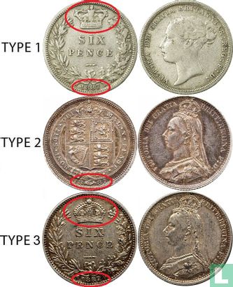 Vereinigtes Königreich 6 Pence 1887 (Typ 1) - Bild 3