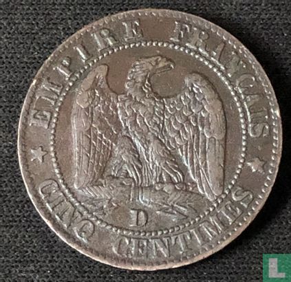 France 5 centimes 1856 (D) - Image 2