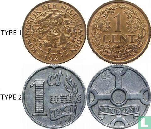 Nederland 1 cent 1941 (type 1) - Afbeelding 3