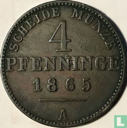Prussia 4 pfenninge 1865 - Image 1
