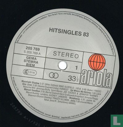 Hitsingles '83 - Afbeelding 3