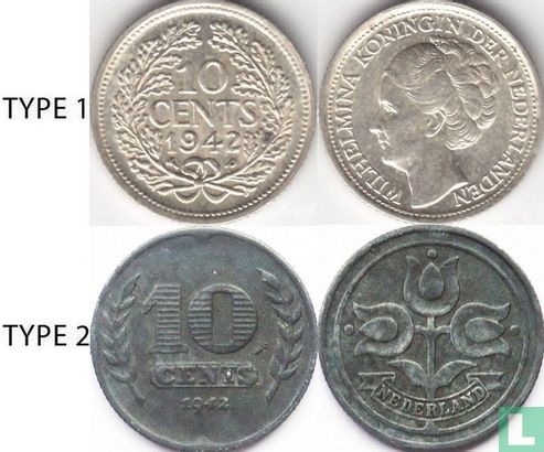 Netherlands 10 cents 1942 (type 1) - Image 3