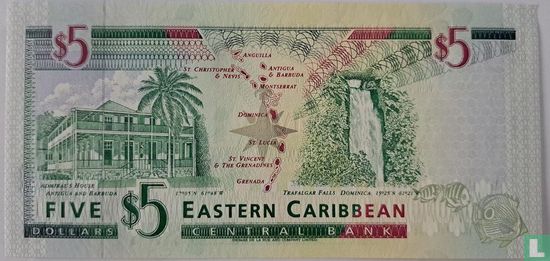 East. Caribbean 5 Dollars L (St. Lucia) - Image 2