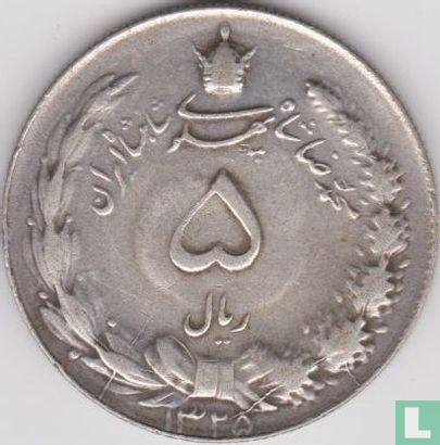 Iran 5 rials 1946 (SH1325) - Image 1