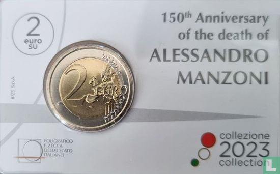 Italien 2 Euro 2023 (Coincard) "150th anniversary Death of Alessandro Manzoni" - Bild 2