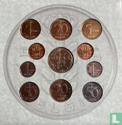 Belgium mint set 2001 "Farewell to the Belgian franc" (type 1) - Image 2