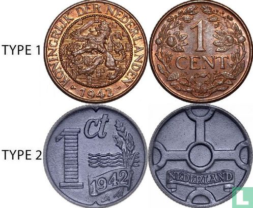 Niederlande 1 Cent 1942 (Typ 1) - Bild 3