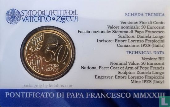 Vatican 50 cent 2023 (coincard n°14) - Image 2