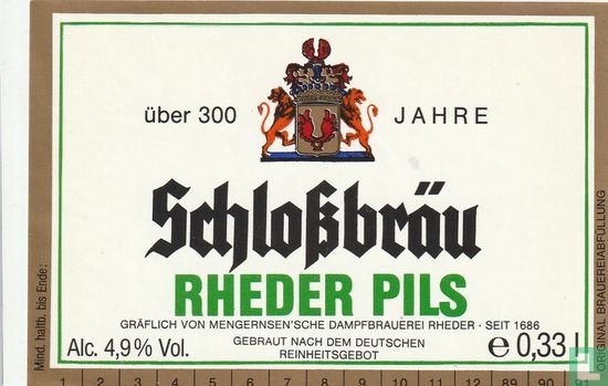Schloßbräu Rheder Pils