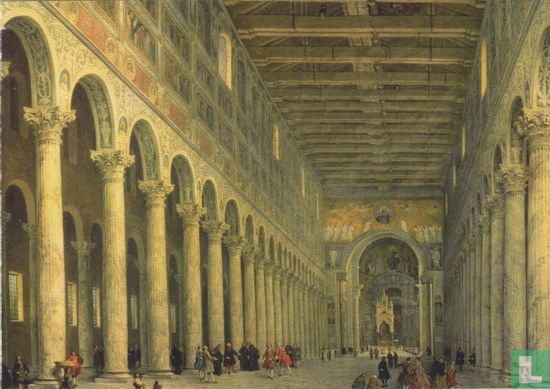 Interior of the Church of San Paolo Fuori le Mura, Rome (1750) - Afbeelding 1