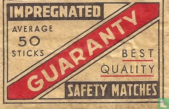 Impregnated Guaranty Safety Matches