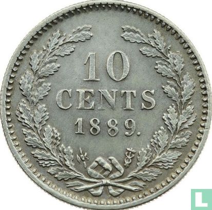 Netherlands 10 cents 1889 - Image 1