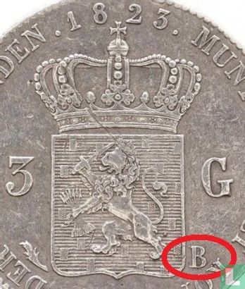 Niederländen 3 Gulden 1823 (B) - Bild 3