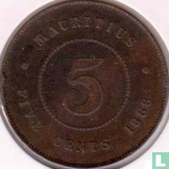 Mauritius 5 cents 1888 - Image 1